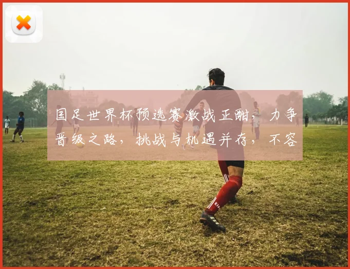 国足世界杯预选赛激战正酣，力争晋级之路，挑战与机遇并存，不容错过